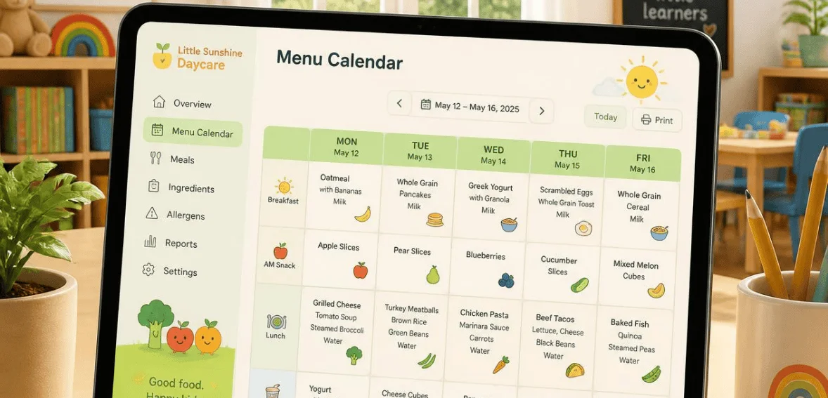 What Is Daycare Menu Calendar Software
